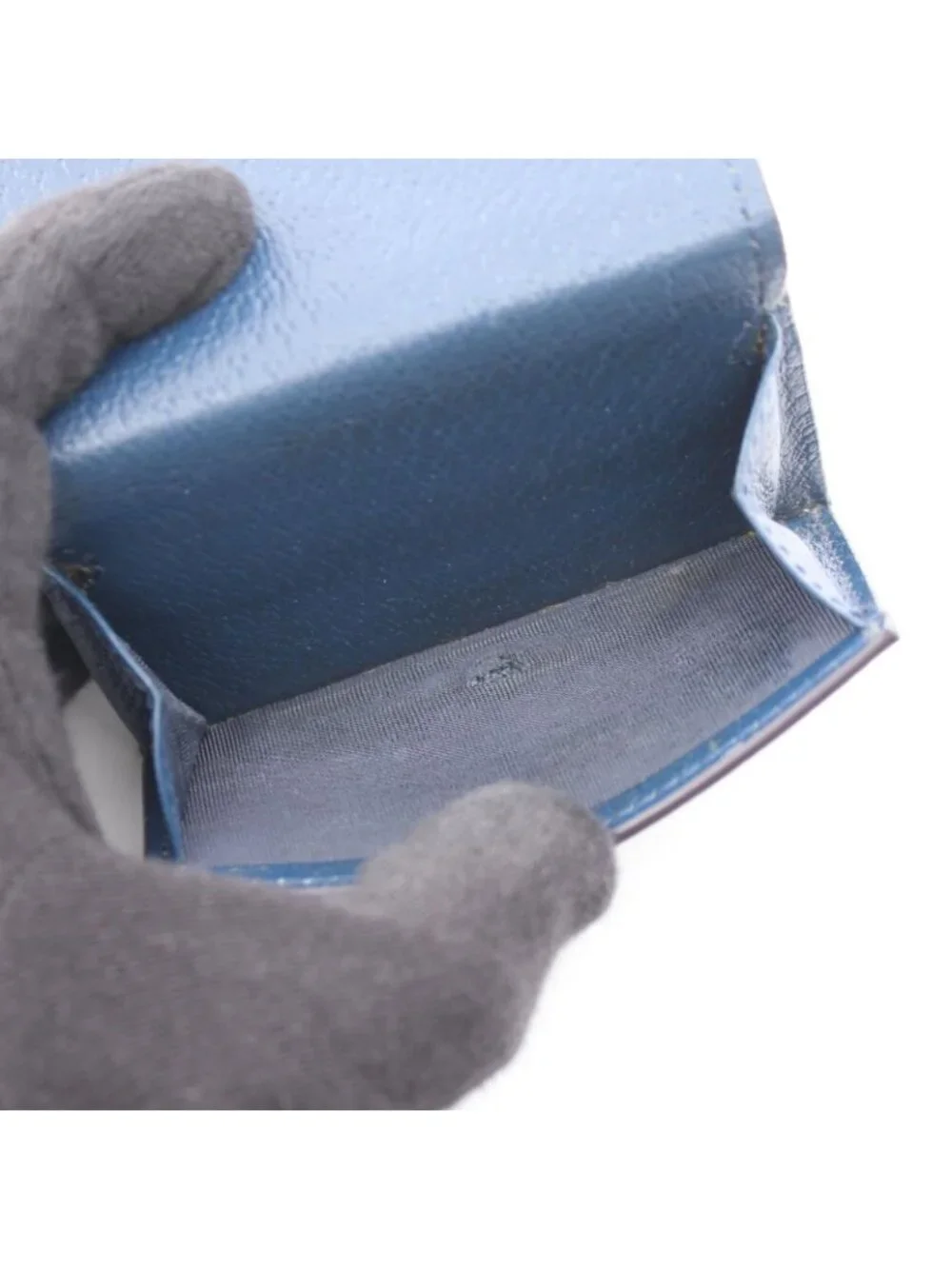 ★SOLD★ Gucci Trifold Wallet GG Mini with Detail Supreme Beige Blue - Picture 4 of 8